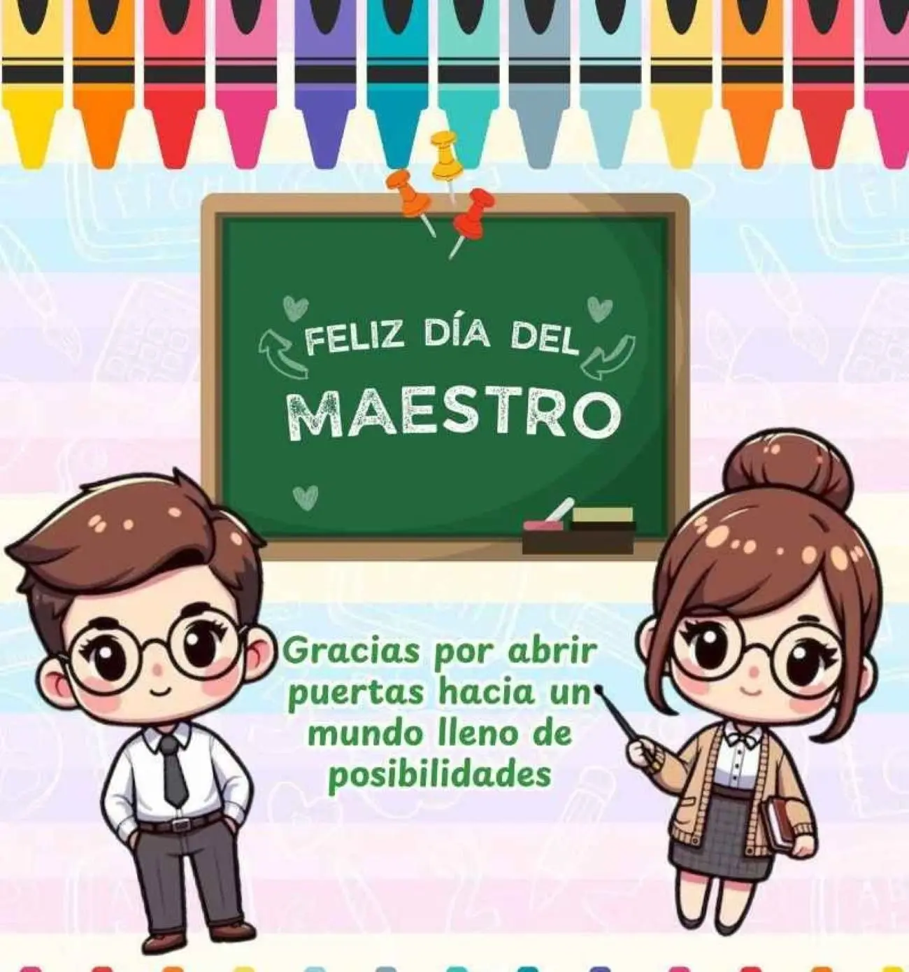 Feliz Día del Maestro para mi hermana o hermano. Foto: Pinterest