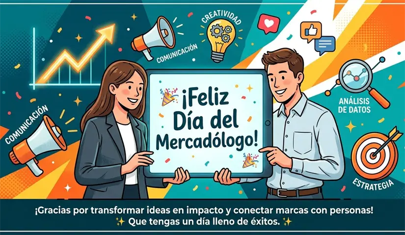 Lindos mensajes de felicitación para el Día del Mercadólogo. Foto: Cortesía