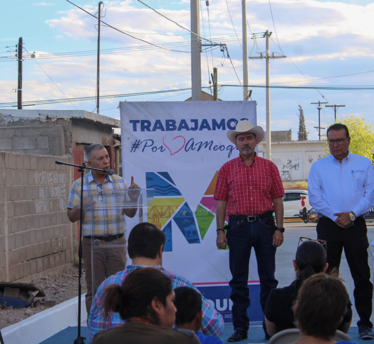 Acompaña Pérez Pavía entrega de obra hidráulica en Meoqui