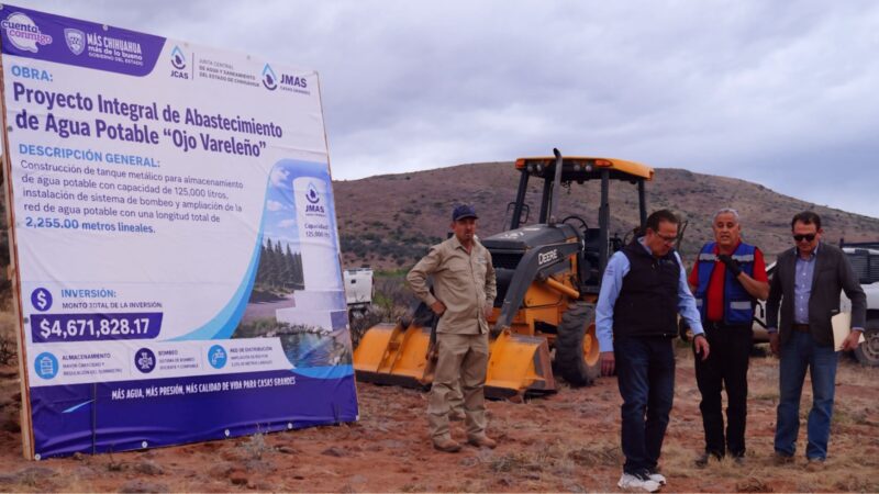 Arrancan JCAS y JMAS Casas Grandes el proyecto integral de abastecimiento de agua potable “Ojo de Valereño”