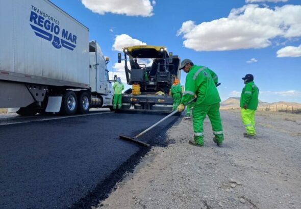 Concluye tren de pavimentación el mantenimiento de la Federal 10