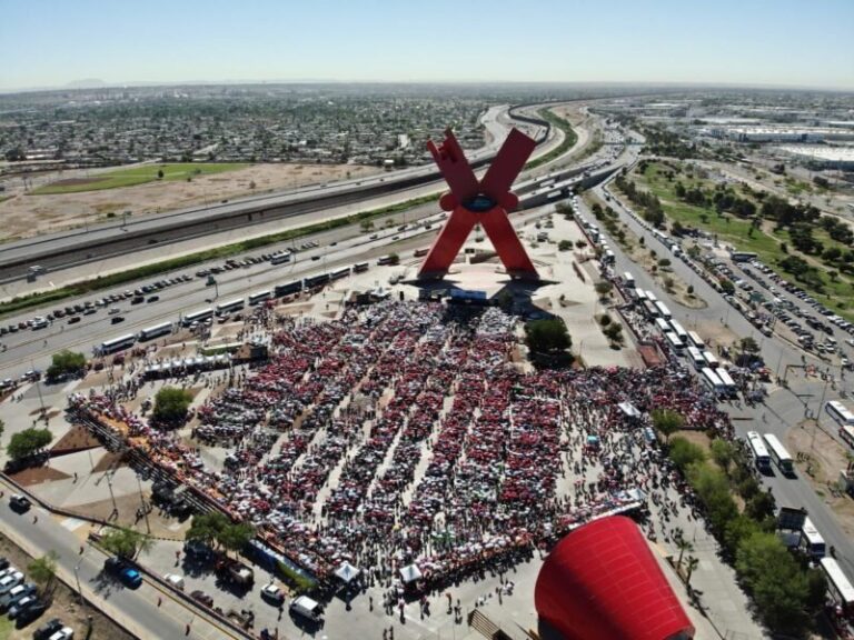 Calculan más de 50 mil asistentes en evento a favor de Sheinbaum en Juárez