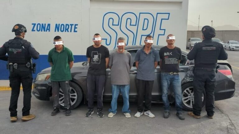Captura SSPE a 5 sujetos y asegura dos vehículos vinculados a homicidio en Juárez