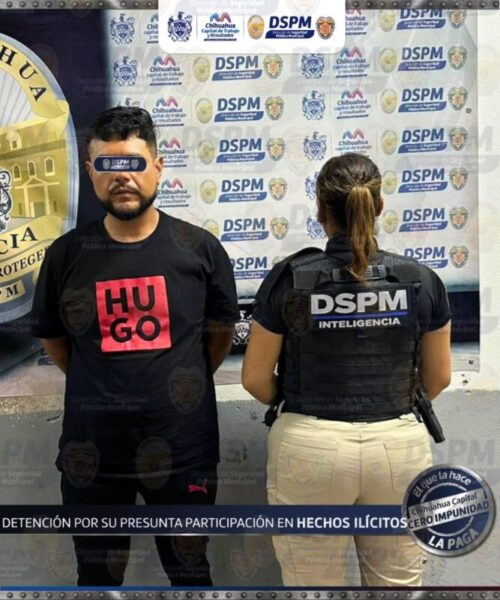 Detiene Policía Municipal a presunto agresor por violencia familiar y amenazas con arma de utilería