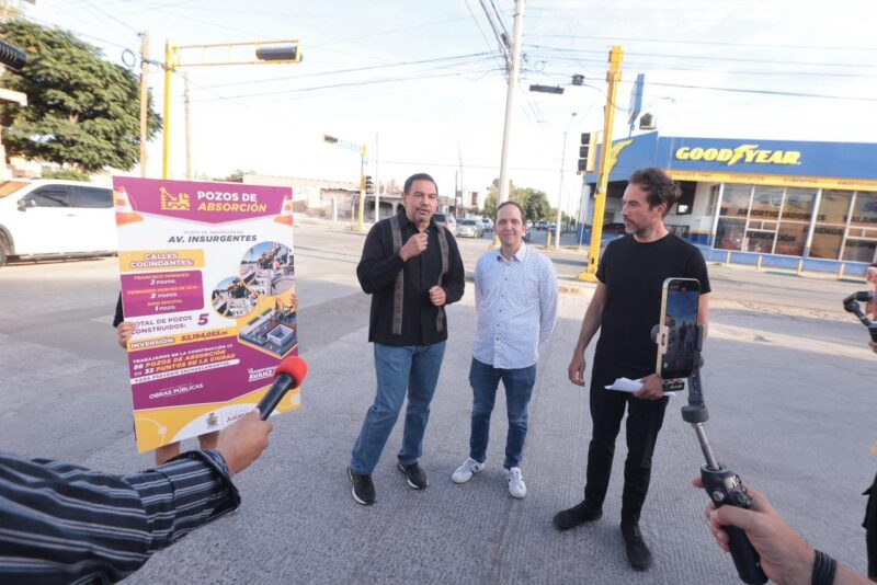 Inaugura Cruz pozos de absorción en la avenida Insurgentes