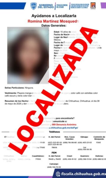 Localiza FEM a seis personas reportadas ausentes en Chihuahua
