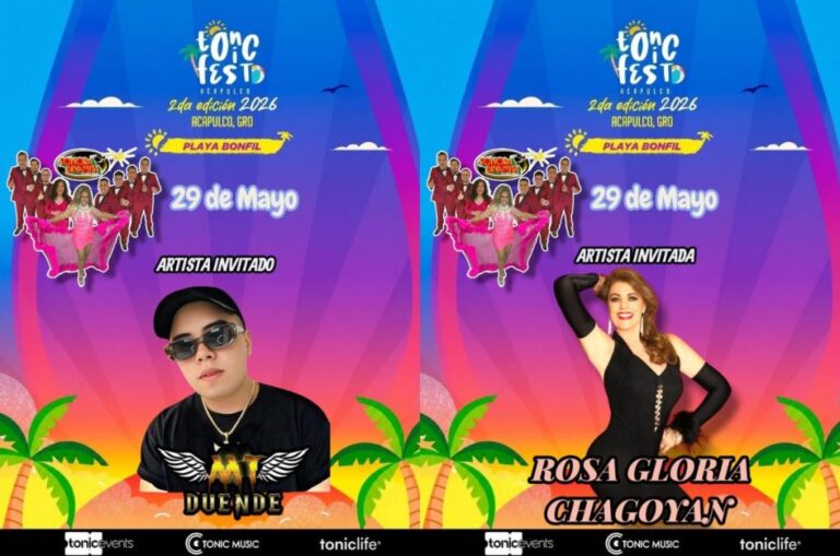La Sonora Dinamita pondrá a bailar el Tonic Fest Acapulco junto a MT Duende y Rosa Gloria Chagoyán