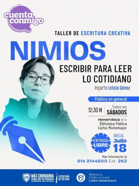Abren taller gratuito de escritura con Leticia Gámez