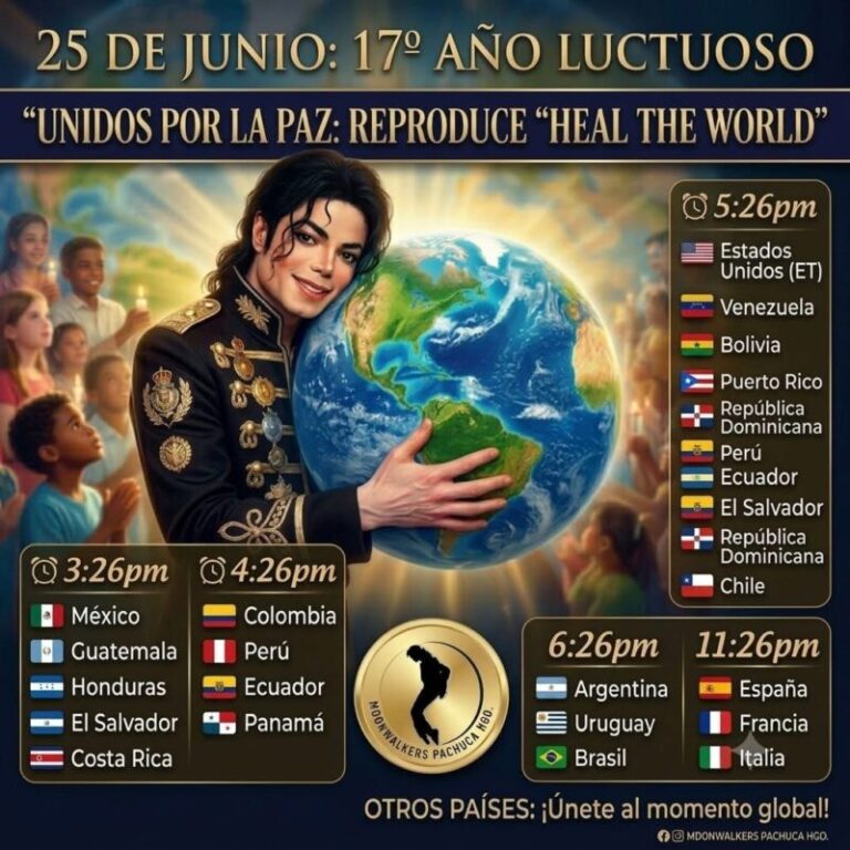 A 17 años de su partida, fans llaman al mundo a reproducir “Heal the World” en memoria de Michael Jackson