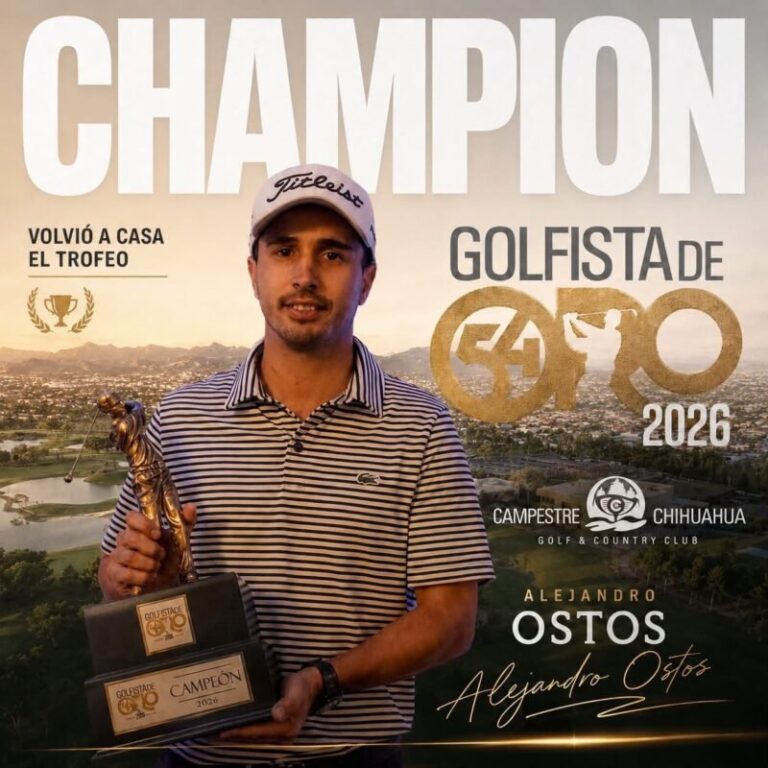 Es el golfista Alejandro Ostos campeón