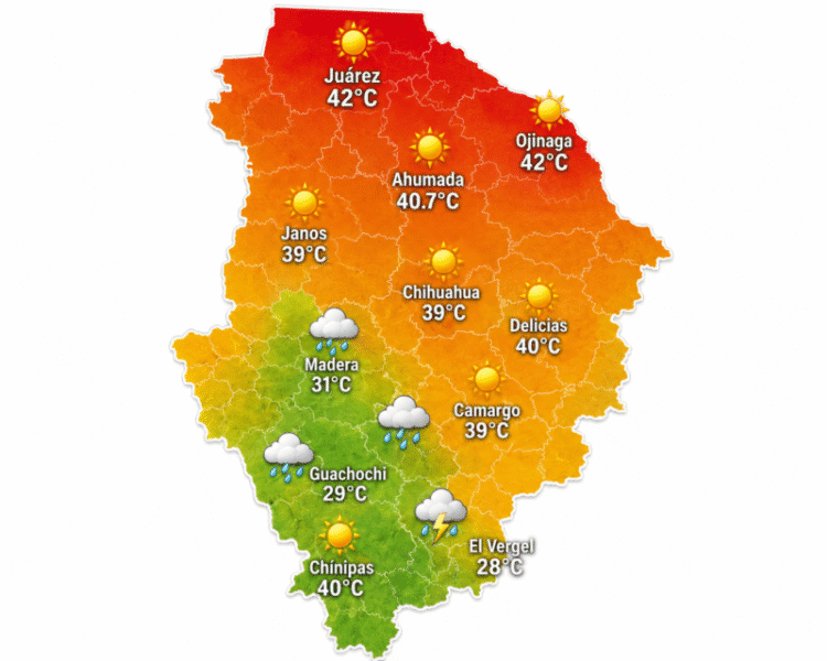 Continuará calor intenso con lluvias aisladas