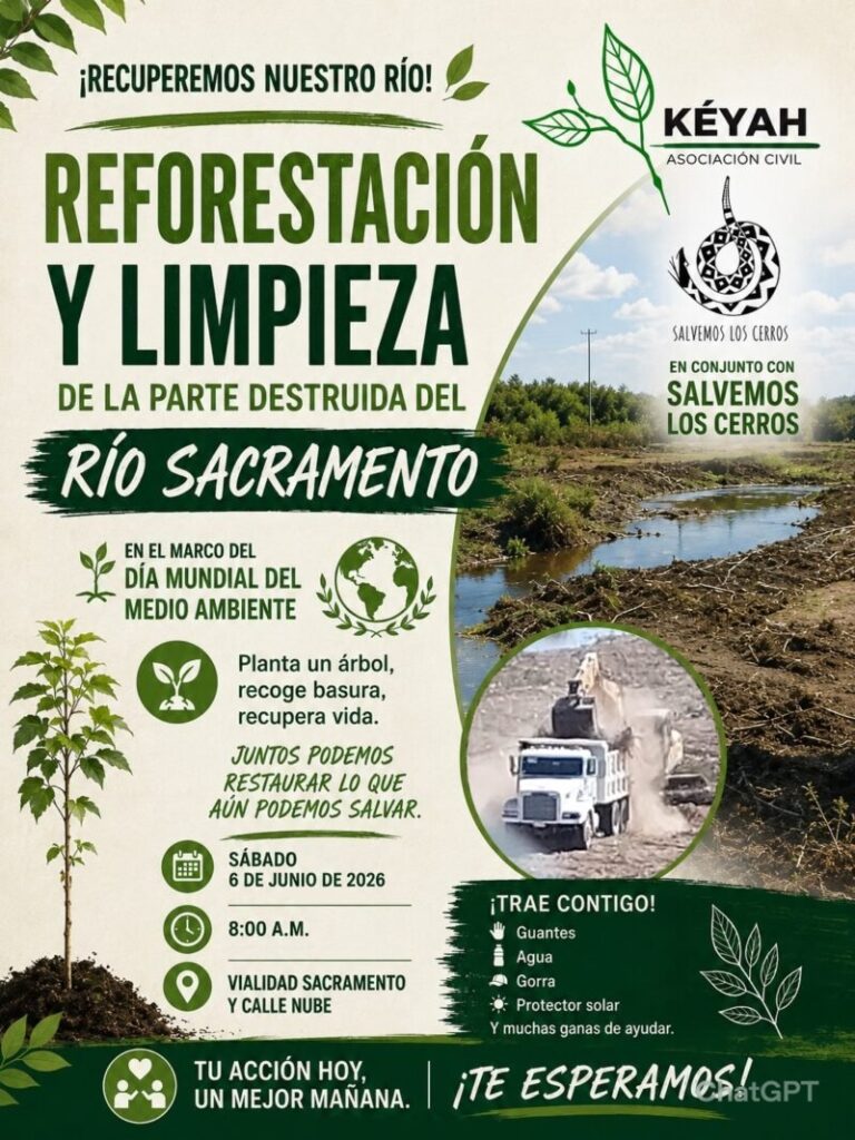 Convocan a limpieza del Río Sacramento