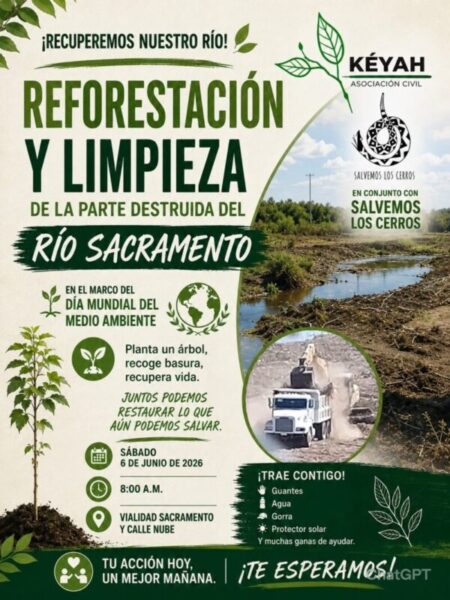 Convocan a limpieza del Río Sacramento
