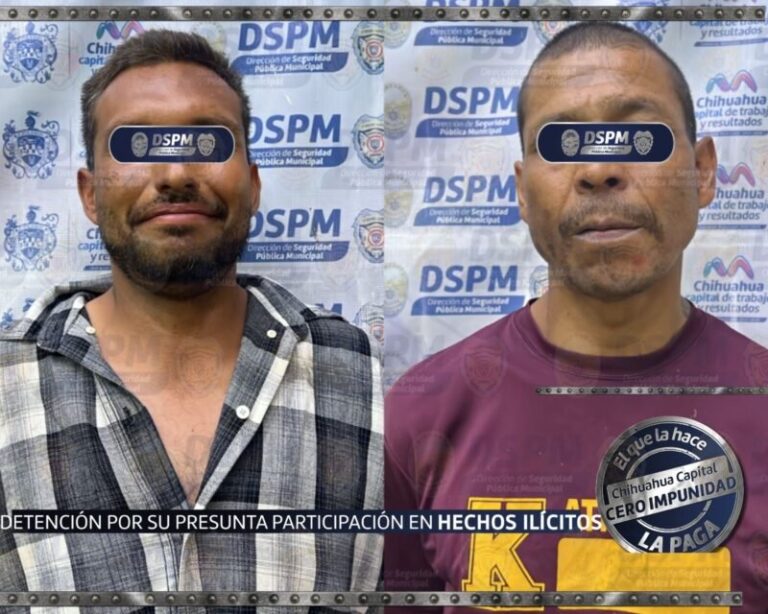 Detienen a dos hombres por robar material en construcción