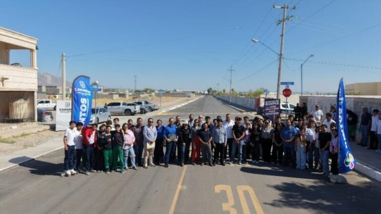 Entrega Gobierno Municipal de Camargo rehabilitación de la calle de la Juventud en beneficio de estudiantes y familias camarguenses