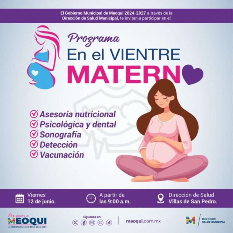 Este viernes atención a mujeres embarazadas en jornada del programa “En el Vientre Materno”