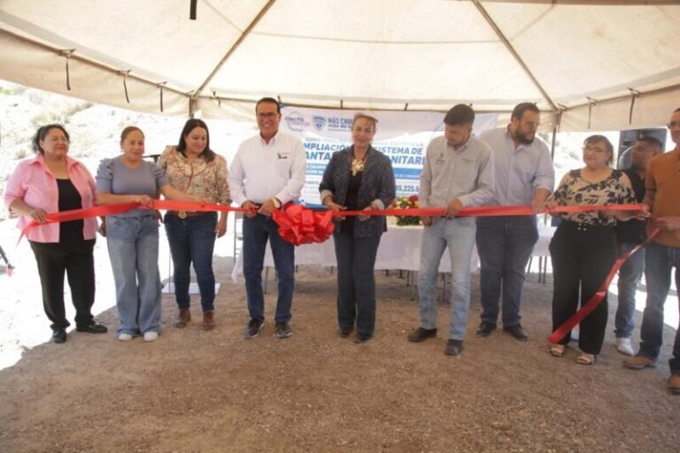 Inauguran primera etapa de alcantarillado sanitario en la colonia El 28 en San Francisco de Conchos