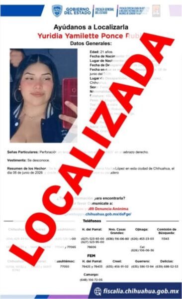 Localizan a tres mujeres con reporte de ausencia en Chihuahua