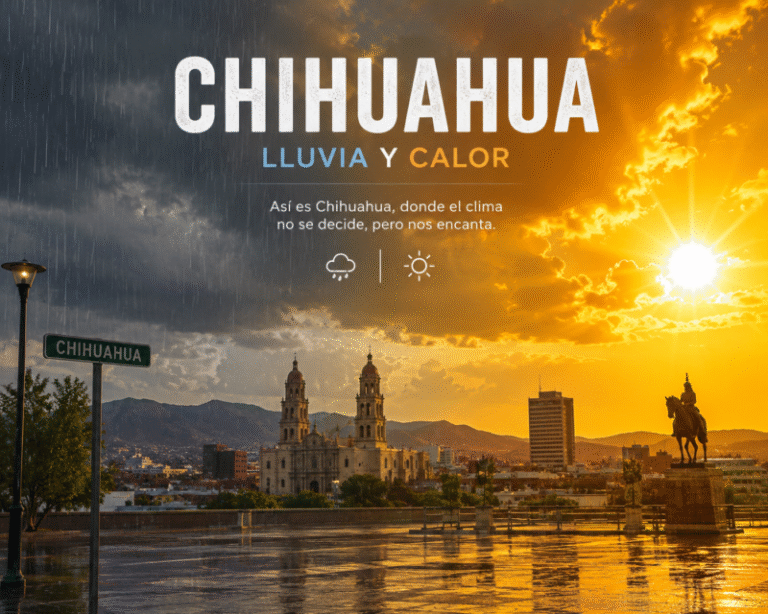 Persisten calor intenso y lluvias en Chihuahua