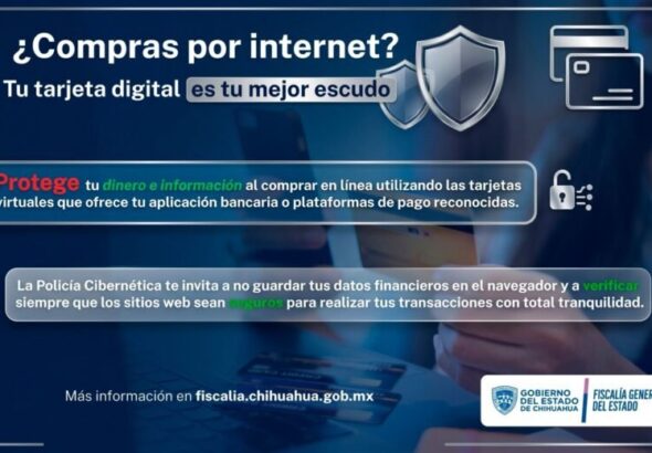 Policía Cibernética recomienda usar tarjetas digitales para compras seguras en internet