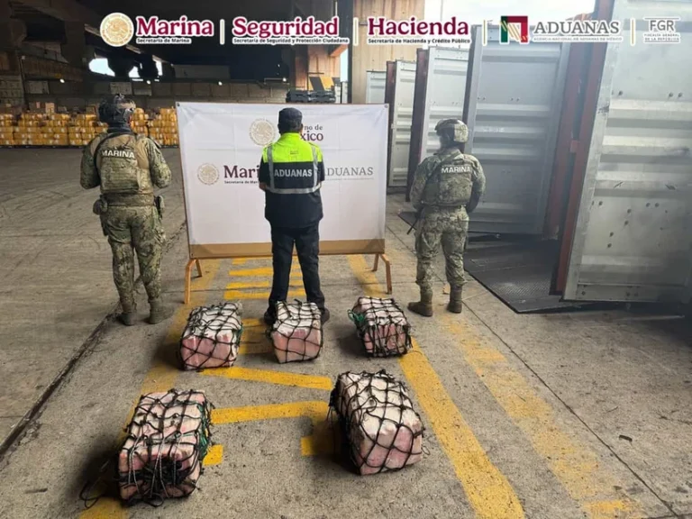Aseguran 137 kilos de cocaína en el puerto de Lázaro Cárdenas; hay cinco detenidos