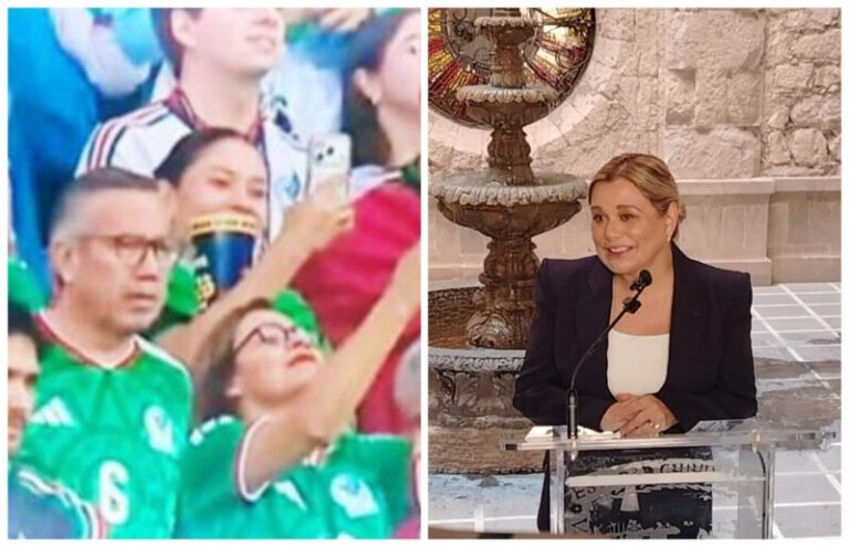Maru Campos defiende a su secretario particular tras foto en el estadio