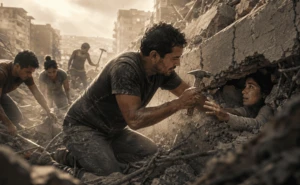 Estoy más cerca de ti de lo que imaginas: el hombre que con un martillo rescató a su esposa tras el terremoto en Venezuela